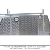 Fixed Toolbox Rear Ladder Rack